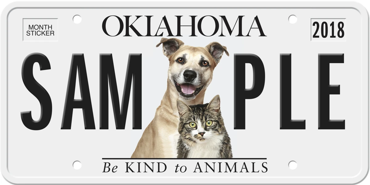 Animal Friendly License Plate OKVMA